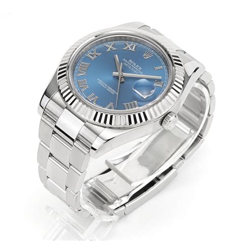 rolex datejust ii blue dial replica|rolex datejust 41mm pre owned.